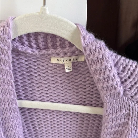 Lavender Daisy Knit Cardigan - Picture 2 of 2